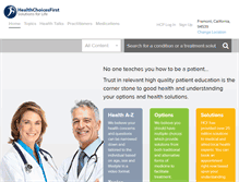Tablet Screenshot of healthchoicesfirst.com